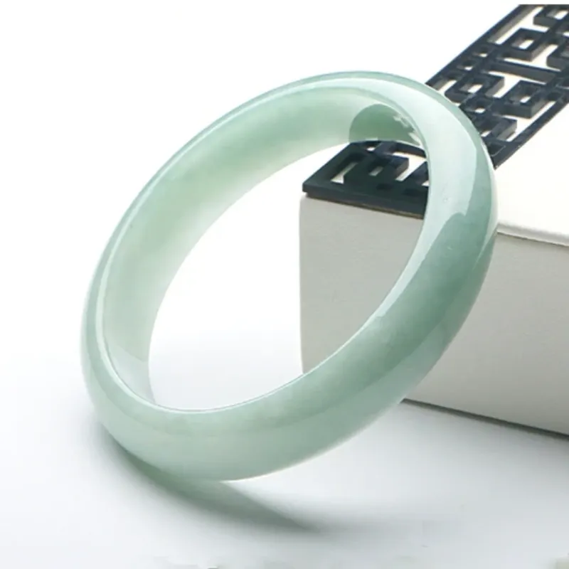 Jing Ruyu Bean Type Jadeite Bangles Women's-2