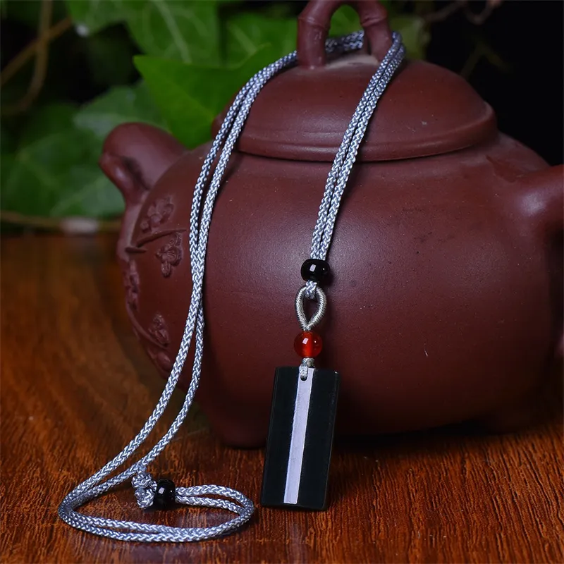 Jing Ruyu Hetian Jade Necklace Jade Pendant Green Jade Unisex-6