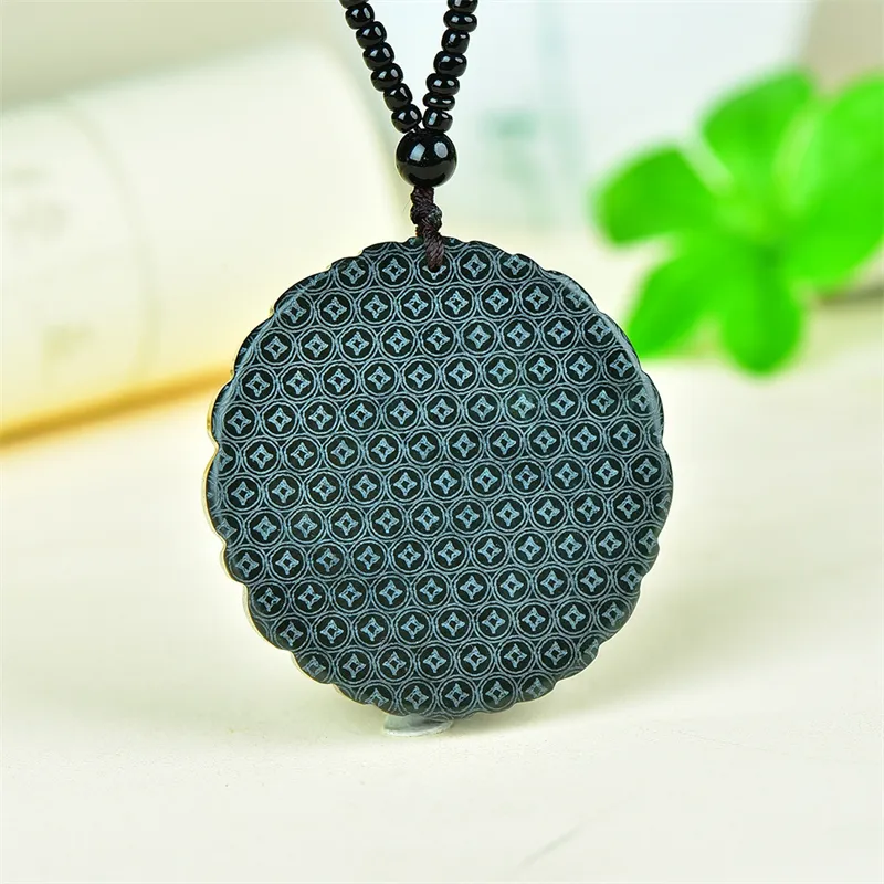 Jing Ruyu Hetian Jade Necklace With Jade Pendant Green Jade Unisex-6