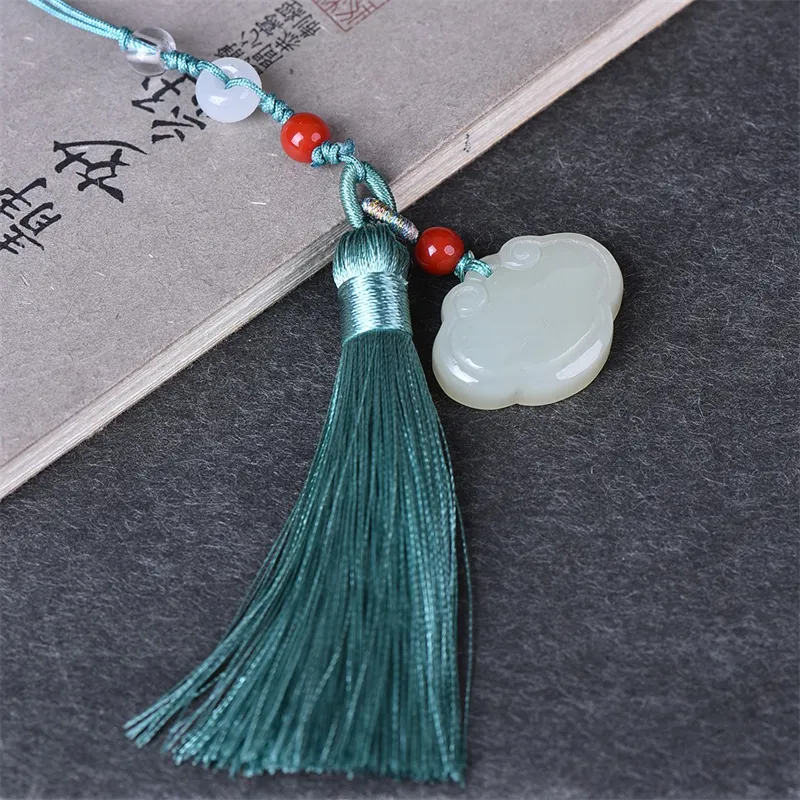 Jing Ruyu Hetian Jade Pendants White Jade Unisex-2