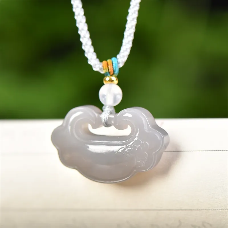 Jing Ruyu Hetian Jade Necklaces Smoky Purple Unisex-3