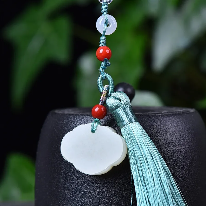 Jing Ruyu Hetian Jade Pendants White Jade Unisex-5