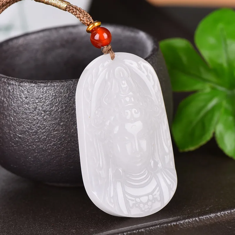 Jing Ruyu Golden Silk Jade Jade Necklaces Men's-3