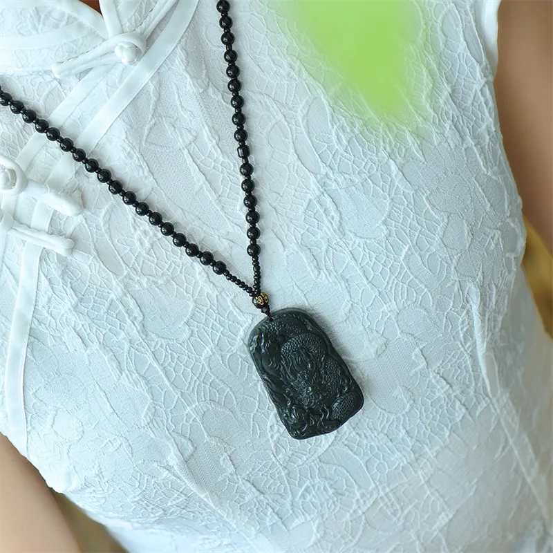 Jing Ruyu Hetian Jade Necklaces Green Jade Unisex-1