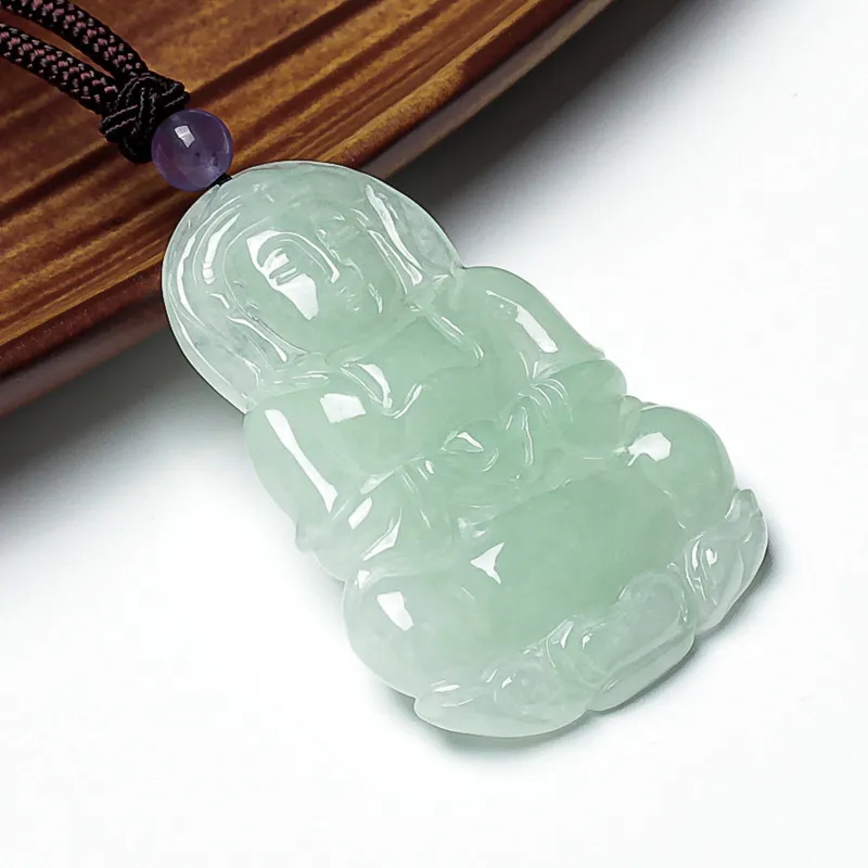 Jing Ruyu Ice Glutinous Jadeite Necklaces Men's-3