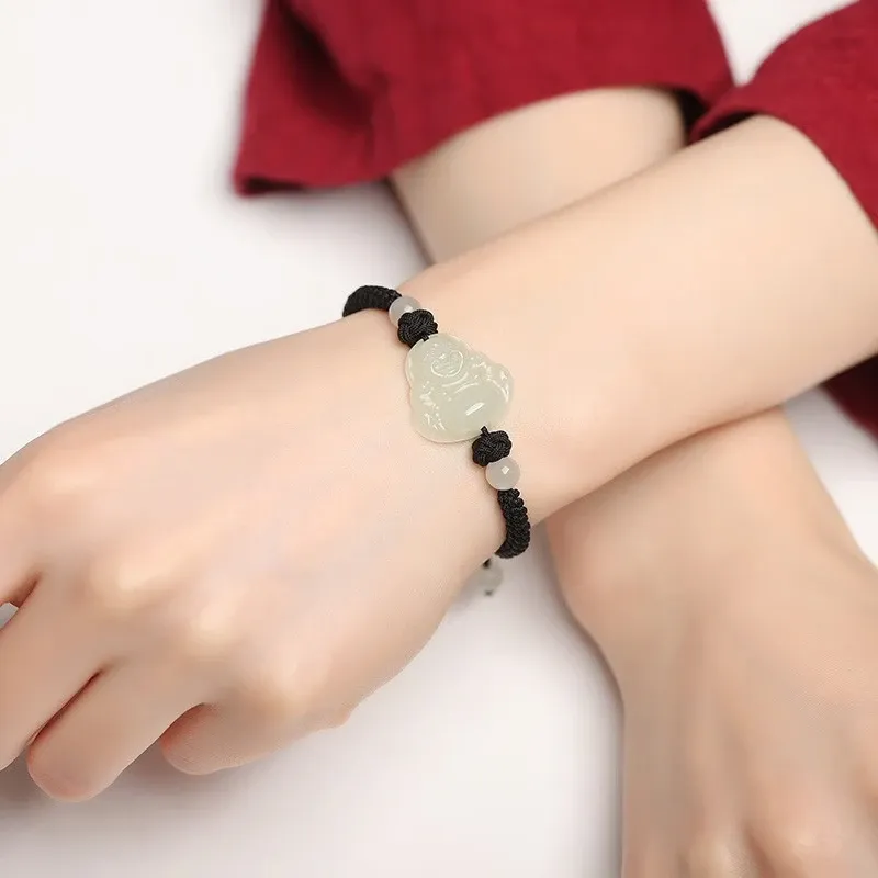 Jing Ruyu Bracelets White Jade Unisex-5