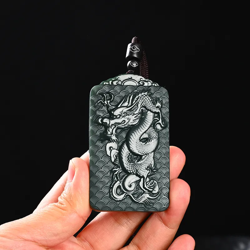 Jing Ruyu Necklaces Green Jade Unisex-6
