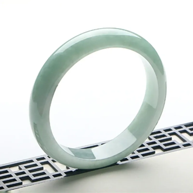 Jing Ruyu Bean Type Jadeite Bangles Women's-3