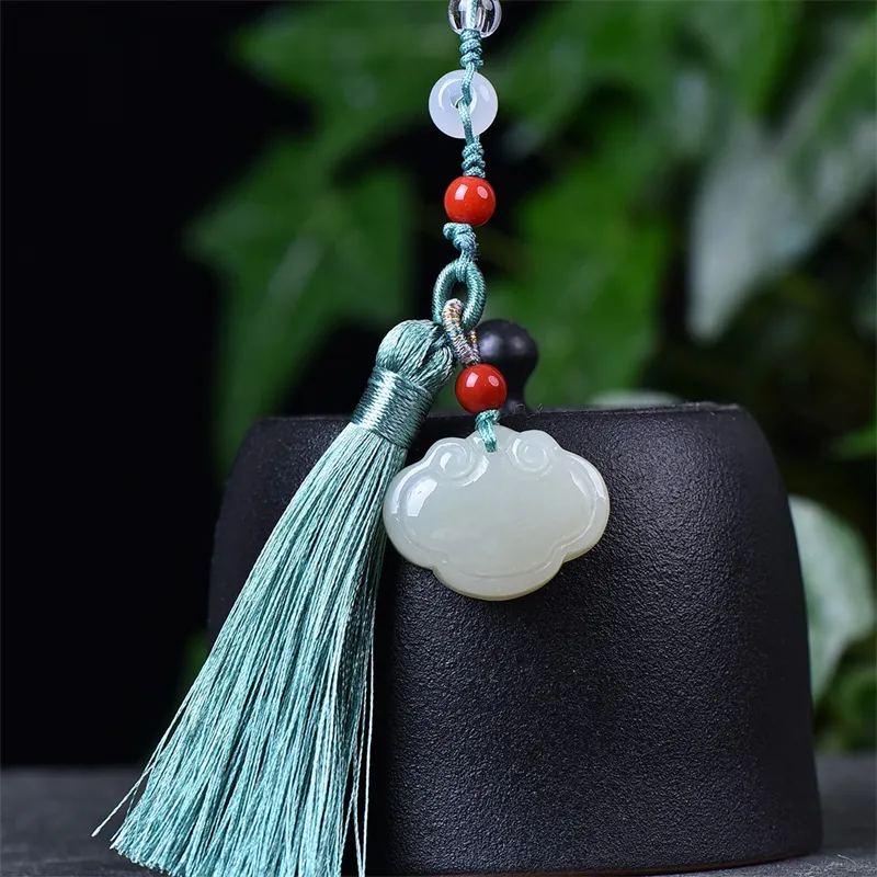 Jing Ruyu Hetian Jade Pendants White Jade Unisex-3
