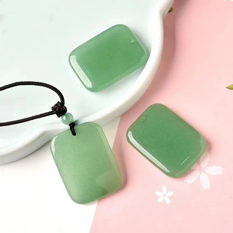 Jing Ruyu Aventurine Jade Necklaces Unisex-3