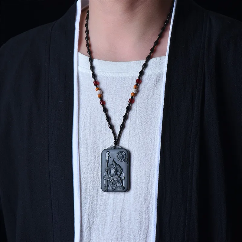 Jing Ruyu Hetian Jade Necklaces Green Jade Unisex-1