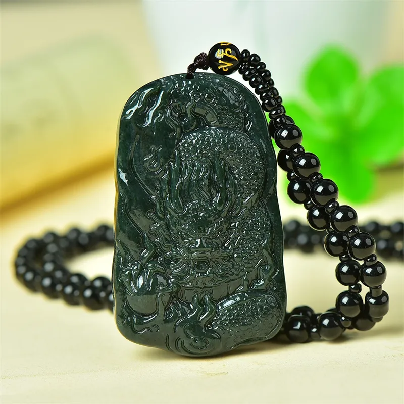 Jing Ruyu Hetian Jade Necklaces Green Jade Unisex-5