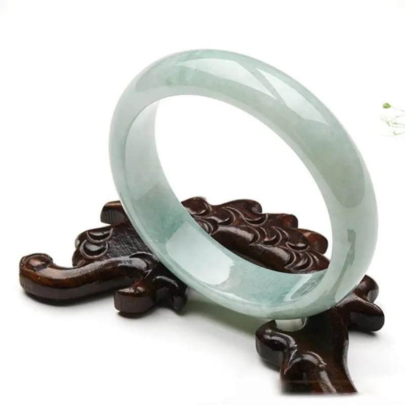 Jing Ruyu Bean Type Jadeite Bangles Women's-1