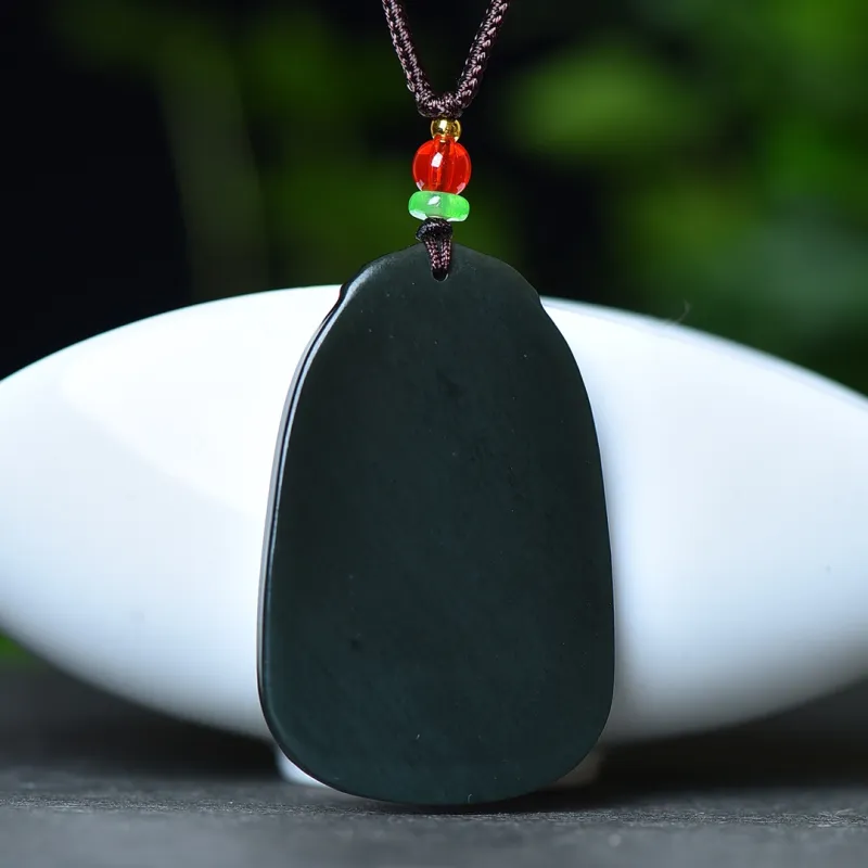 Jing Ruyu Necklaces Green Jade Unisex-5