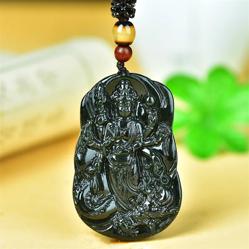 Jing Ruyu Hetian Jade Necklaces Green Jade Unisex-2