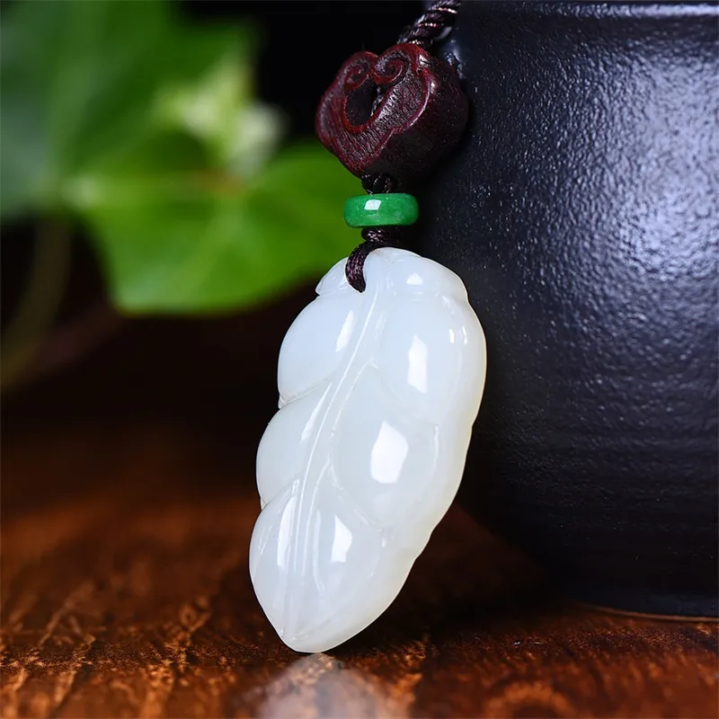 Jing Ruyu Hetian Jade Necklaces White Jade Unisex-3