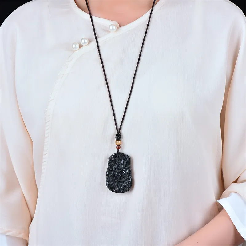 Jing Ruyu Hetian Jade Necklaces Green Jade Unisex-1