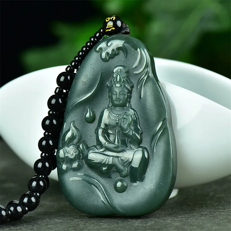 Jing Ruyu Hetian Jade Necklaces Green Jade Unisex-2
