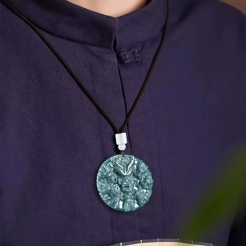 Jing Ruyu Glutinous Jade Jadeite Necklaces Unisex-4