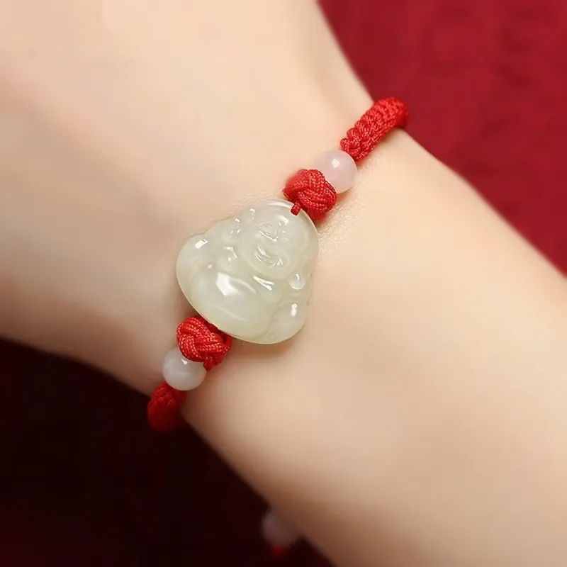 Jing Ruyu Bracelets White Jade Unisex-1