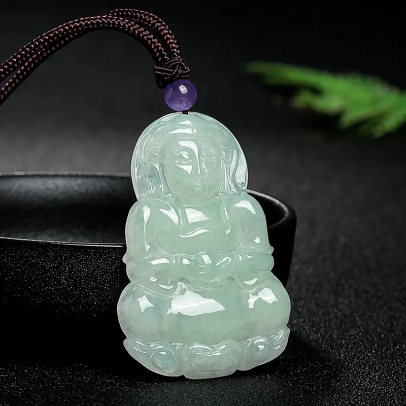 Jing Ruyu Ice Glutinous Jadeite Necklaces Men's-4
