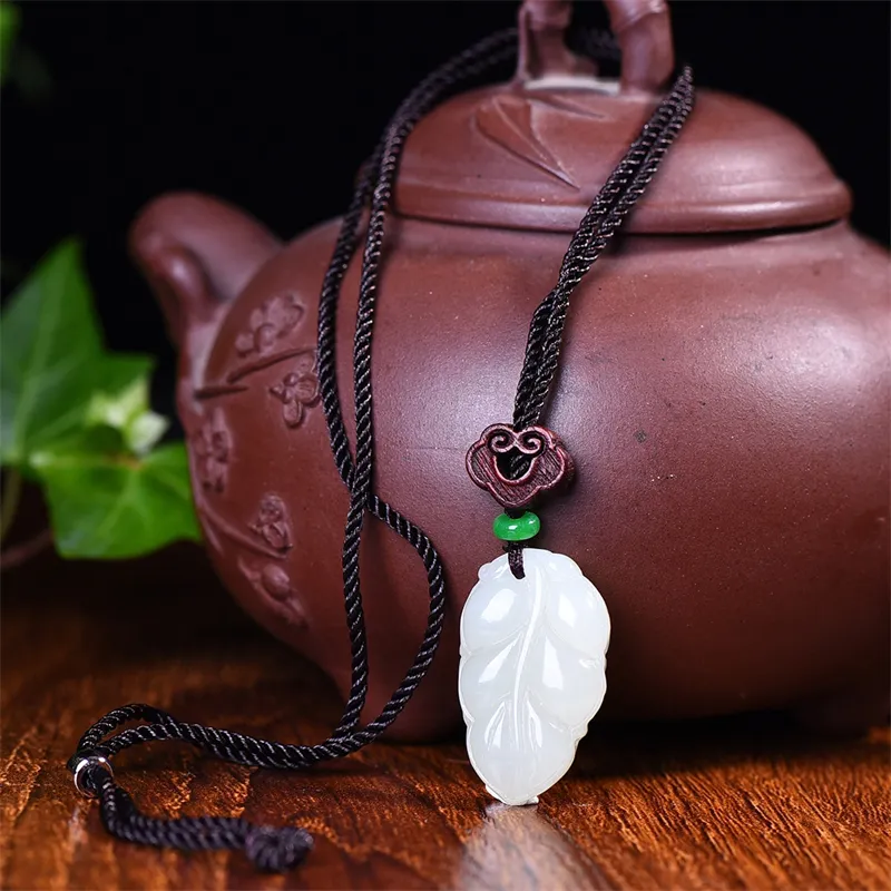 Jing Ruyu Hetian Jade Necklaces White Jade Unisex-4