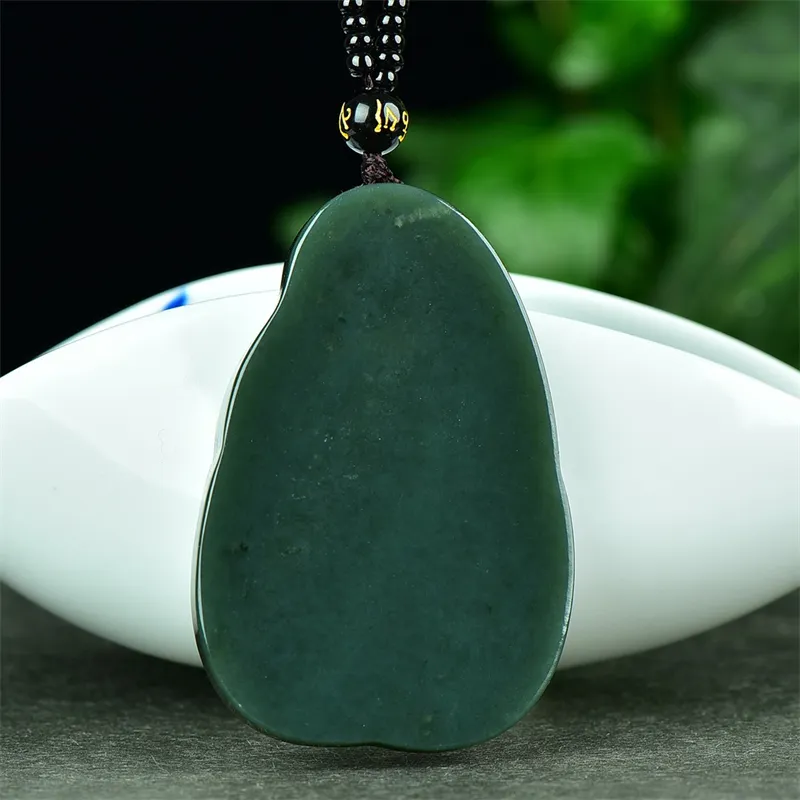 Jing Ruyu Hetian Jade Necklaces Green Jade Unisex-5