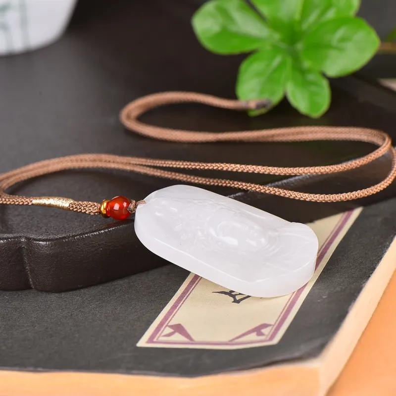 Jing Ruyu Golden Silk Jade Jade Necklaces Men's-4