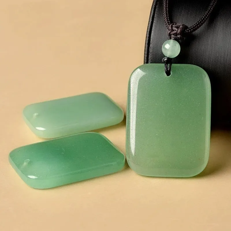 Jing Ruyu Aventurine Jade Necklaces Unisex-4