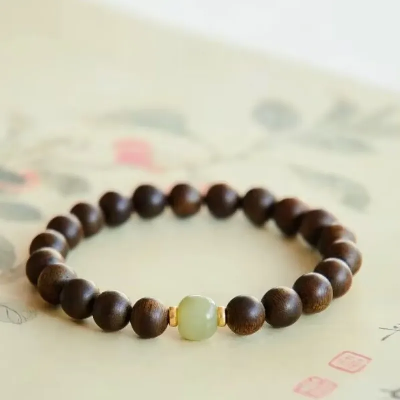 Jing Ruyu Agarwood Wooden Bracelets Unisex-2