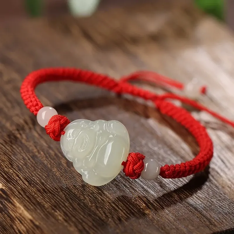 Jing Ruyu Bracelets White Jade Unisex-2
