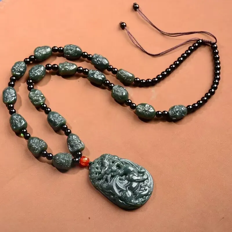 Jing Ruyu Necklaces Green Jade Unisex-8