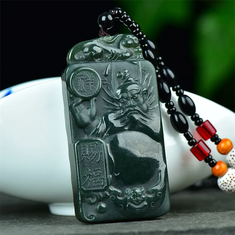 Jing Ruyu Hetian Jade Necklaces Green Jade Unisex-2