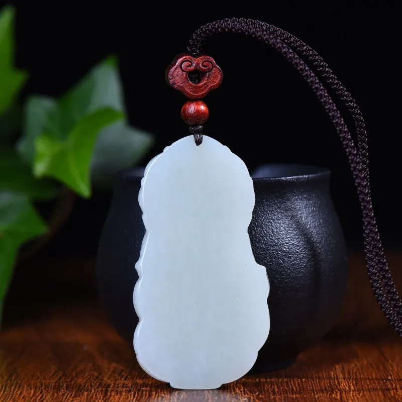 Jing Ruyu Hetian Jade Necklaces White Jade Unisex-5