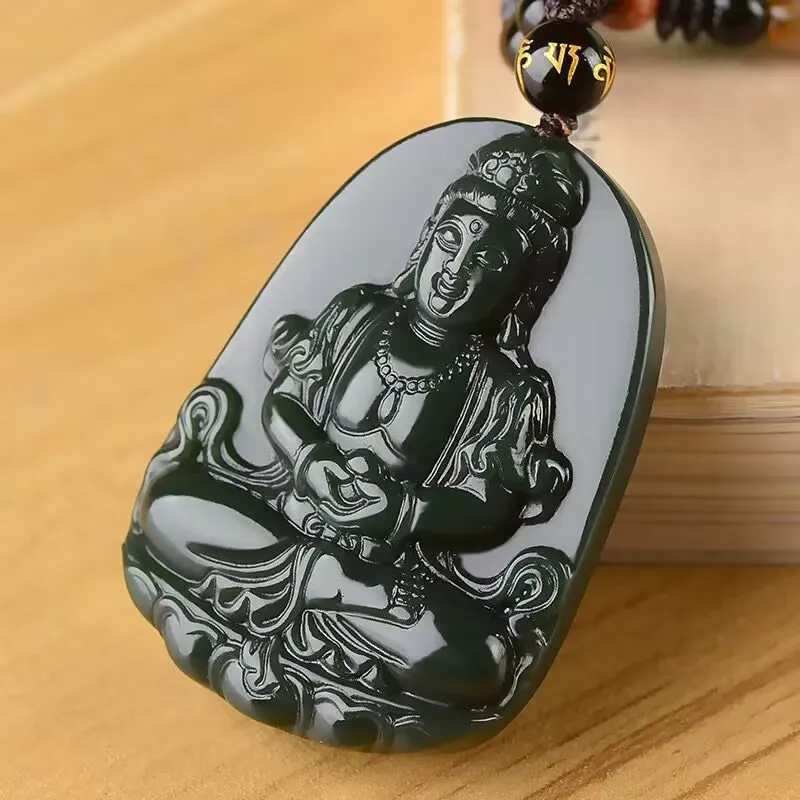 Jing Ruyu Hetian Jade Necklaces Green Jade Unisex-2