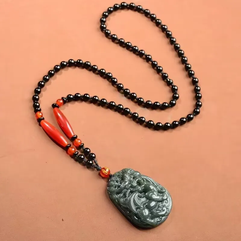 Jing Ruyu Necklaces Green Jade Unisex-1