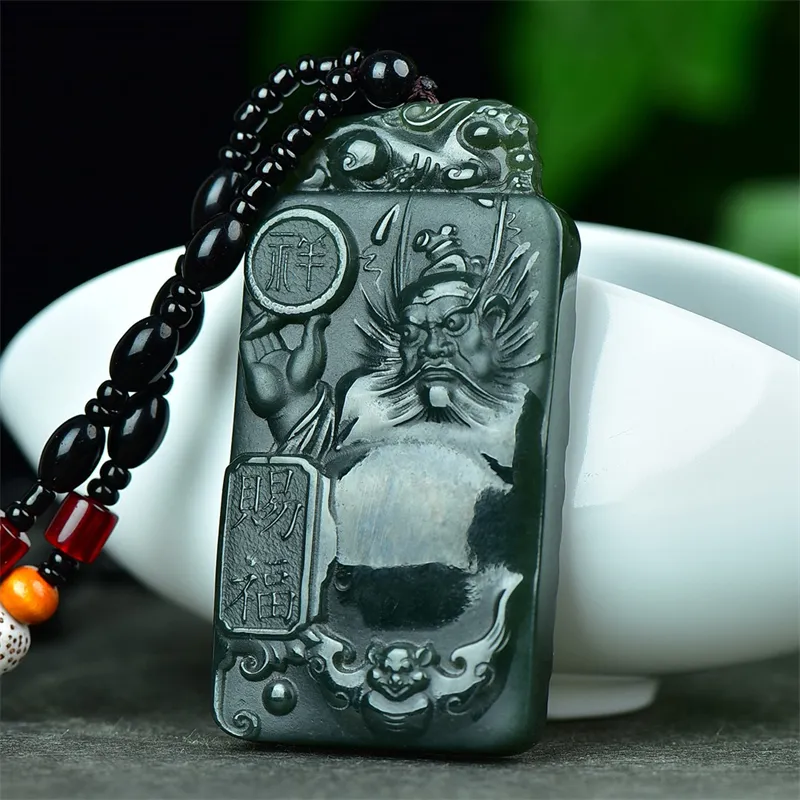 Jing Ruyu Hetian Jade Necklaces Green Jade Unisex-3