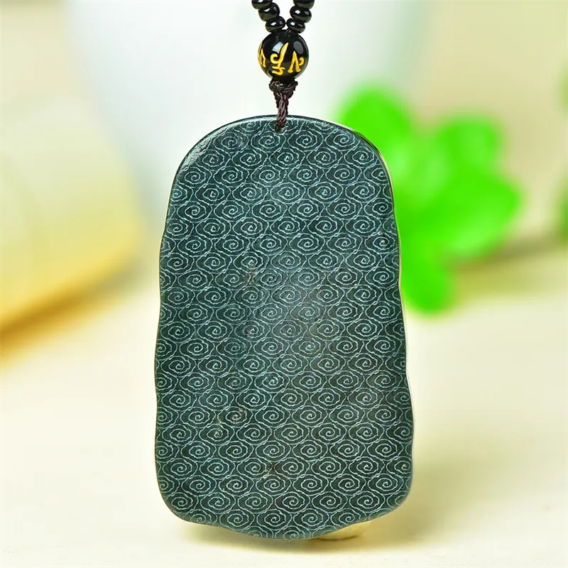 Jing Ruyu Hetian Jade Necklaces Green Jade Unisex-6