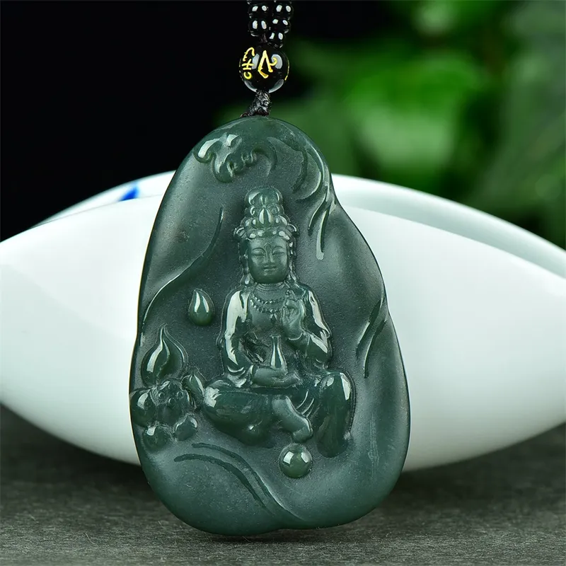 Jing Ruyu Hetian Jade Necklaces Green Jade Unisex-1