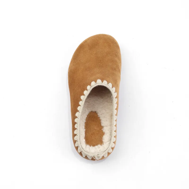 Uinnate Abrasion Resistant Closed Toe Slippers Women's Apricot-4