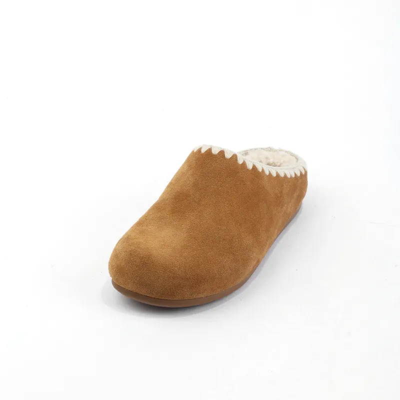 Uinnate Abrasion Resistant Closed Toe Slippers Women's Apricot-3