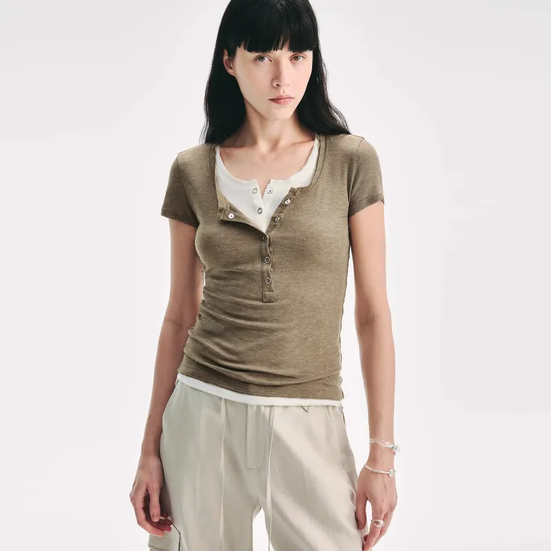 FIRELADY FUR Set in Sleeve T Shirt Women's-14