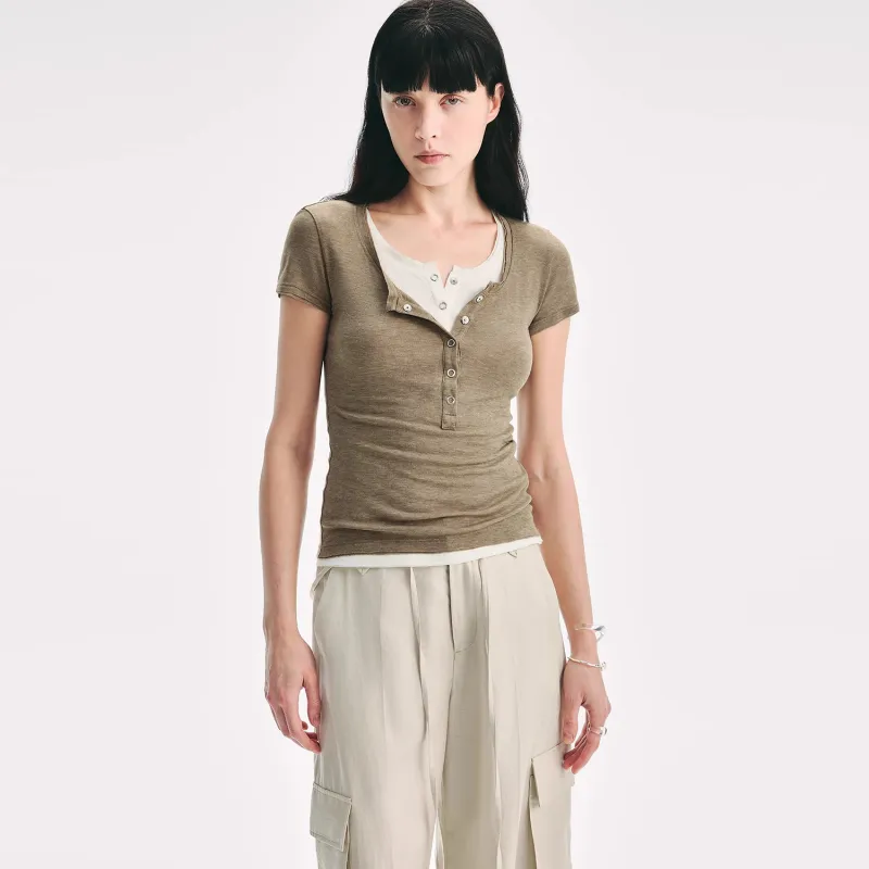 FIRELADY FUR Set in Sleeve T Shirt Women's-13