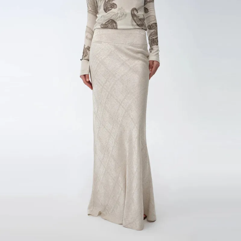 FIRELADY FUR Casual Long Skirts Women's Hemp Apricot-3
