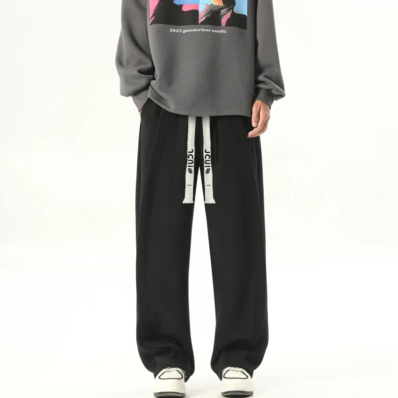 JCUI Casual Pants Unisex Apricot-5
