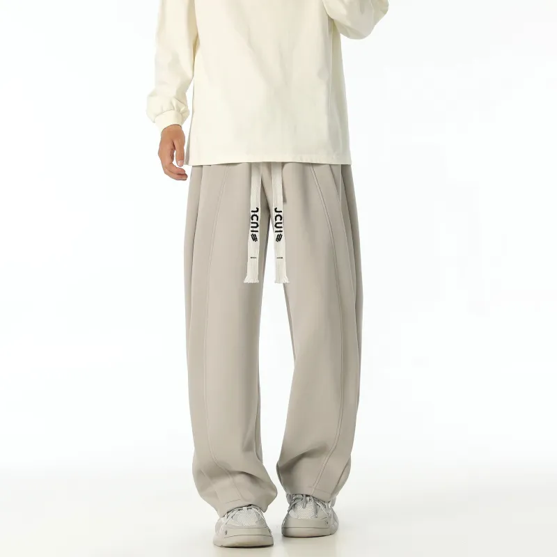 JCUI Casual Pants Unisex Apricot-15