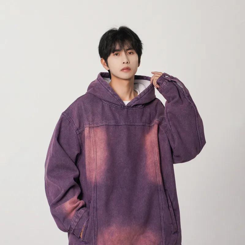 JCUI Denim Jacket Unisex Indigo Purple-2