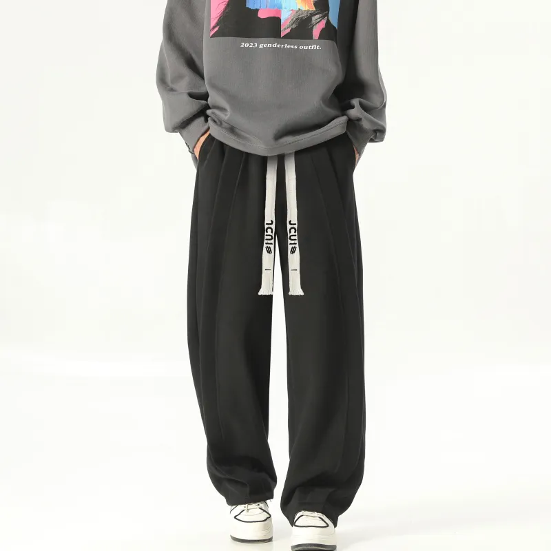 JCUI Casual Pants Unisex Apricot-6