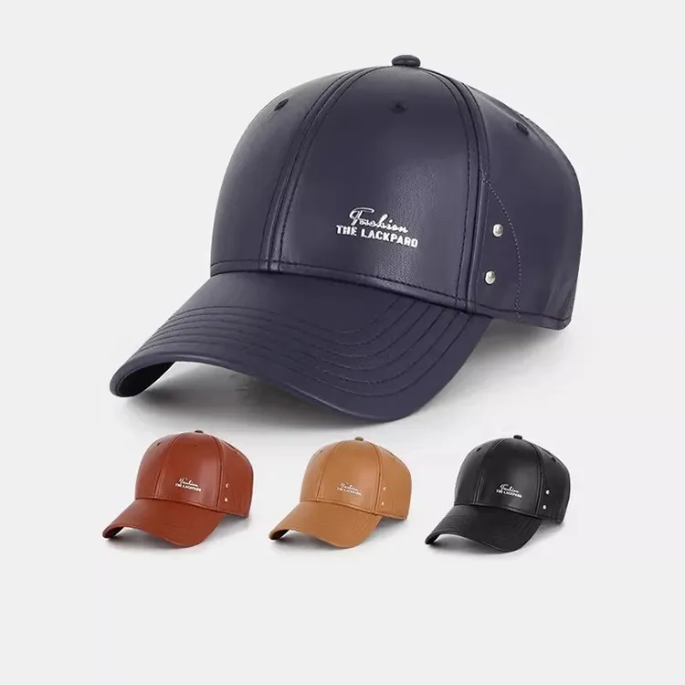 Lackpard Artificial Leather Baseball Caps Men's-5