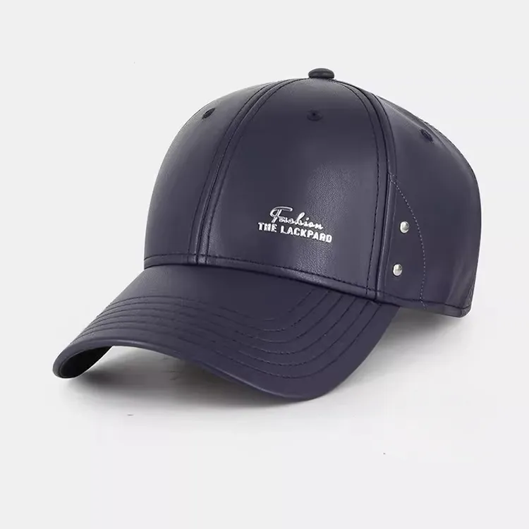 Lackpard Artificial Leather Baseball Caps Men's-4